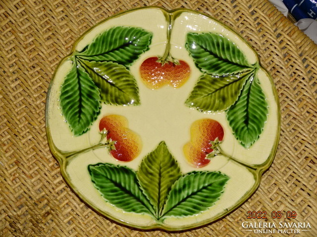 Körmöcbánya majolica strawberry bowl plate set 3 + 1 pcs !!!