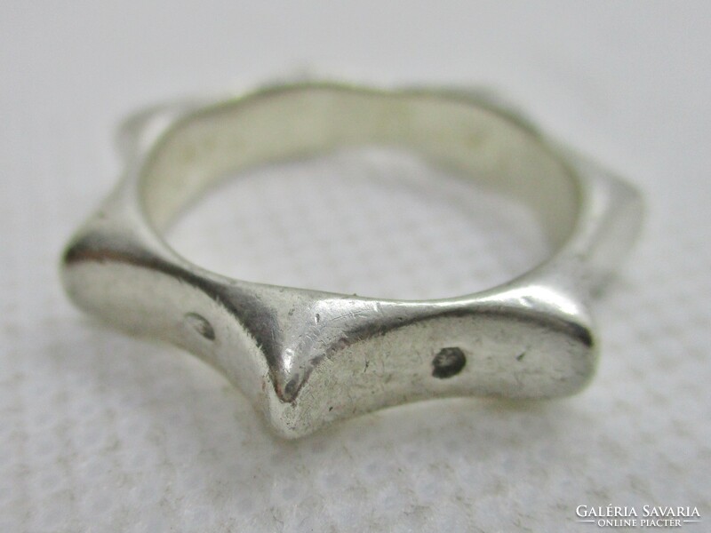 Special shape silver wedding ring