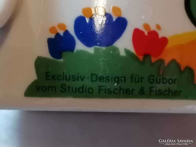 Ritka 70-es évekbeli Gubor Mug, Studio Fischer & Fischer design mesecsésze