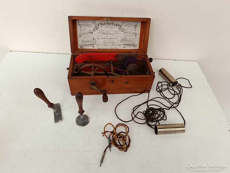 Antique medical device shocking neurologist mind doctor in tool box psychiatrist 710 8682