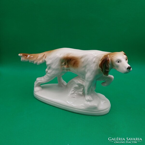 Lippelsdorf gdr german hunting dog porcelain figure