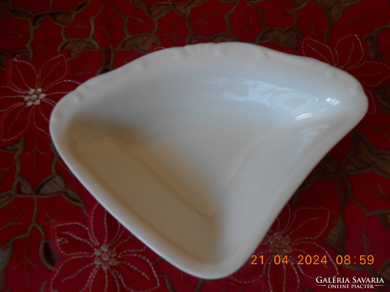 Zsolnay white, baroque serving bowl