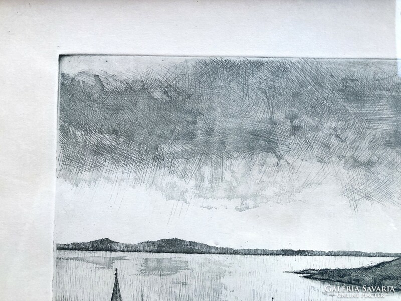 Domokos Gaál (1940-2009): balaton, marked large-scale etching