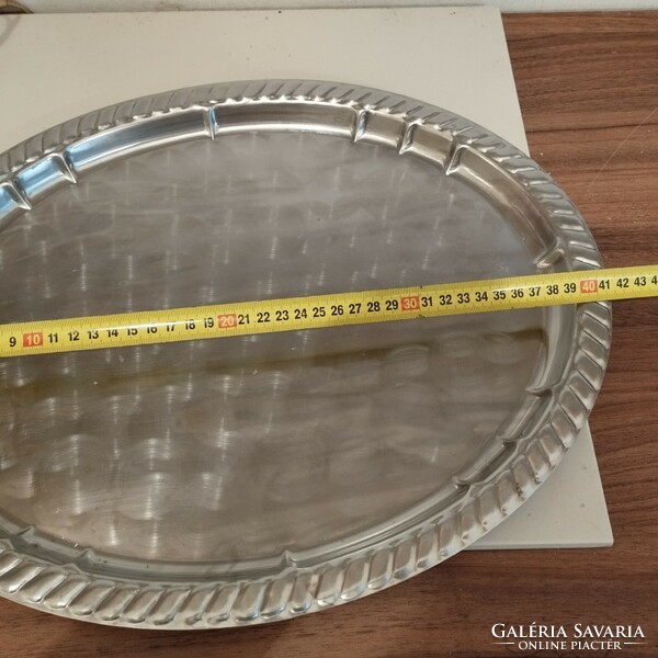 Oval stainless steel tray