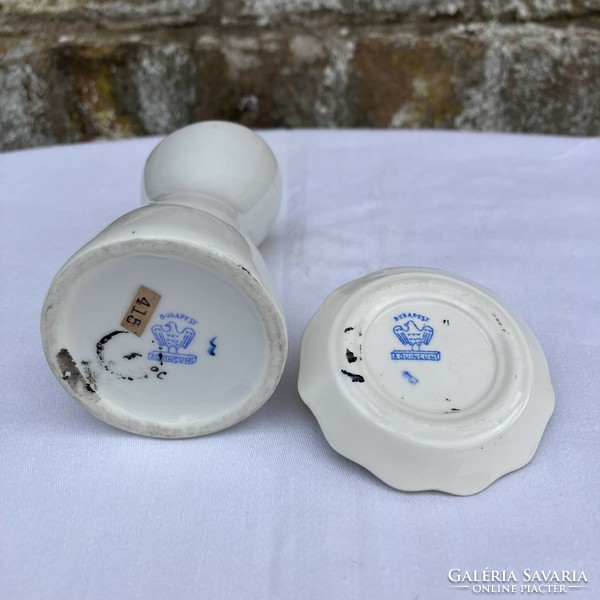 Aquincumi Fertőd gyűjtői porcelán váza és tányér - dísztányér - mini tányér - emléktárgy