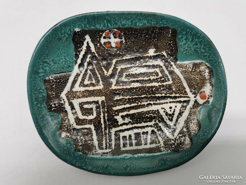 Pál Ferenc ceramic bowl, 13.7 cm x 11.5 cm