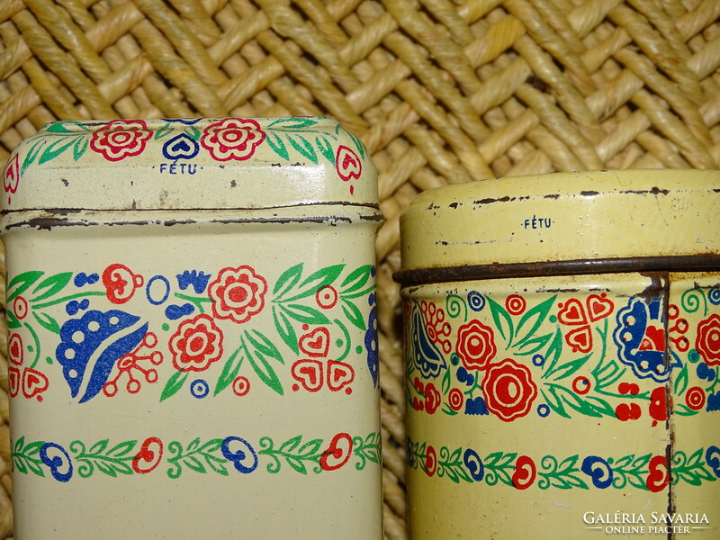 Retro kitchen painted metal plate spice box 4+1 pcs!!!