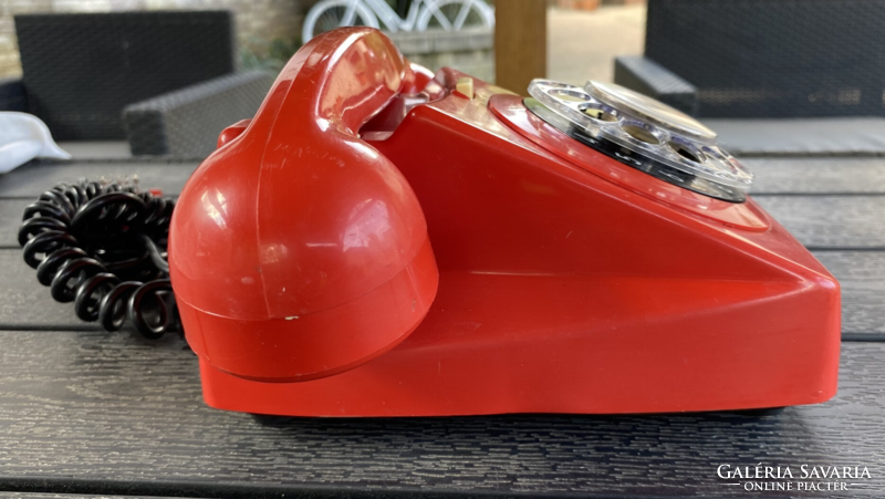 Cb76mm red desktop dial phone