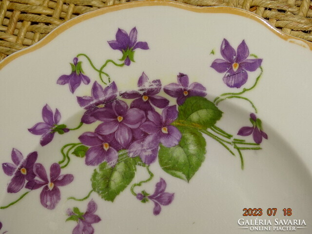 Zsolnay violet porcelain plate