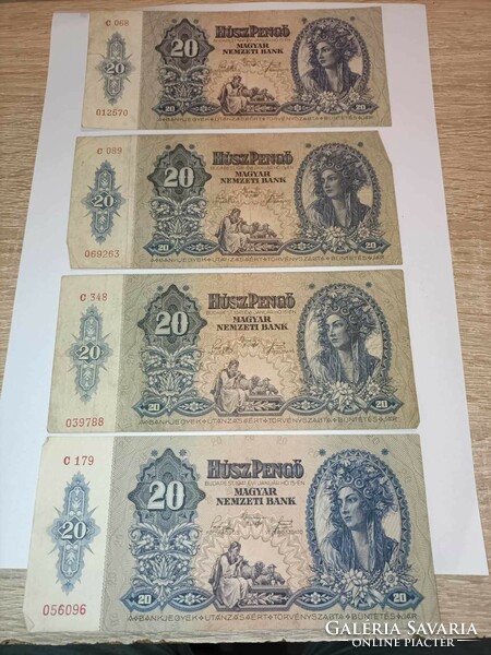 10db 1941-es 20 pengő eladó!
