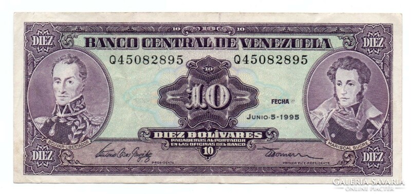 10     Bolivares   1995     Venezuela