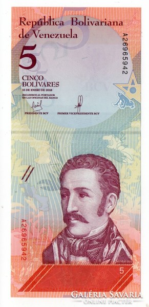 5     Bolivares   2018     Venezuela