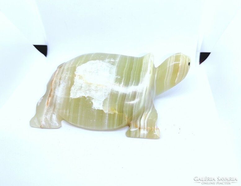 Valódi sávos Jade, teknős szobor, nagyméretű 1,1 kg