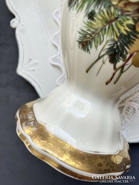 Rosenthal Chippendale vase in a very nice shape, with an acorn-oak leaf painted motif