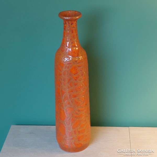 43 cm-es Csizmadia Margit Pesthidegkúti kerámia váza
