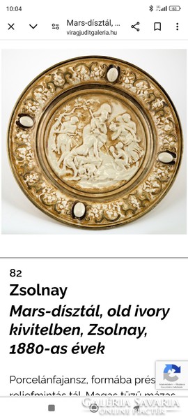 Antik  , Zsolnay,  tàl fali tàl tànyér Mitólógia, jellegű, Római, Görög.Video !