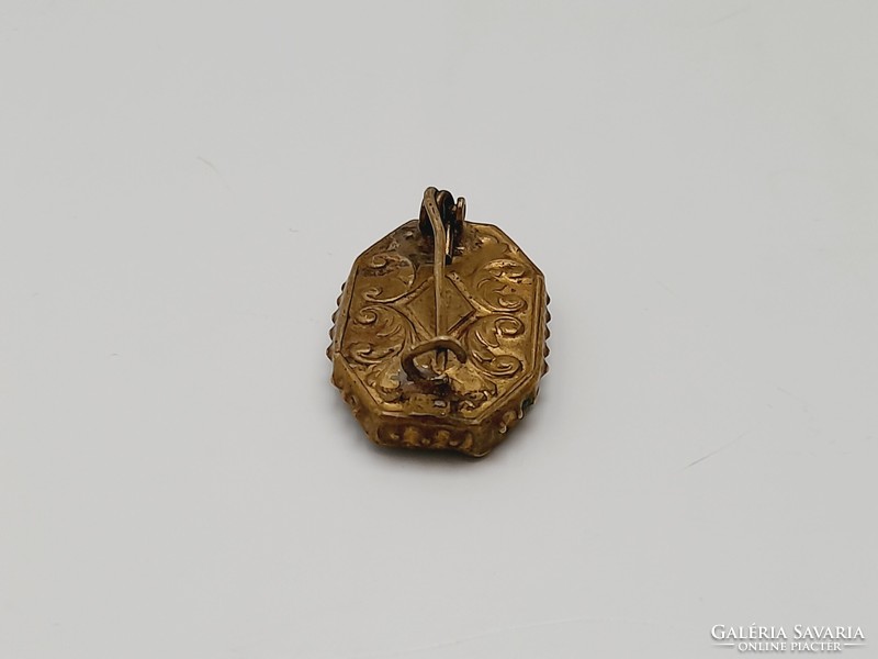 Murano micromosaic brooch, 2.6 x 1.7 cm