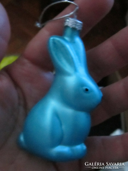 Blue bunny Christmas tree ornament