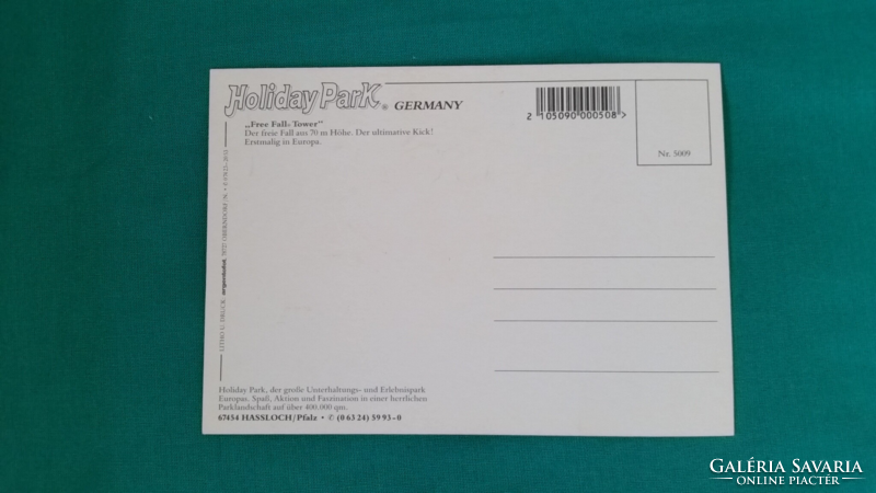 Holiday park, hassloch, germany, postage stamp postcard