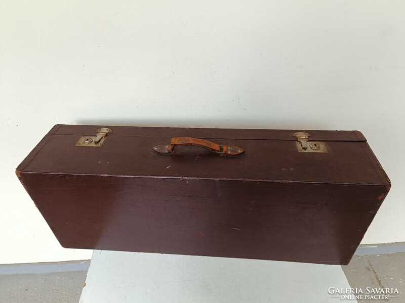 Antique traveling dress wooden long suitcase suitcase costume movie theater prop 726 8690