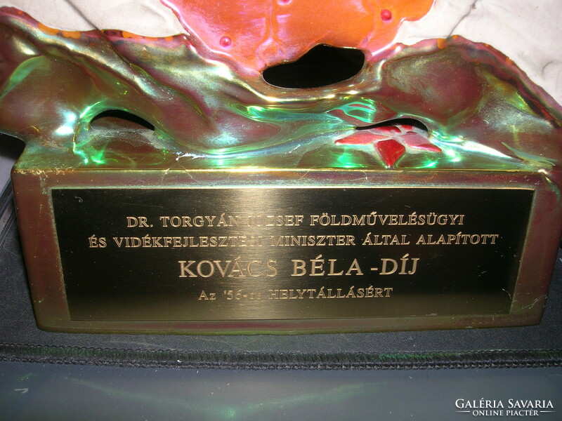 The Béla Kovács award was founded by Dr. József Torgyán, Minister of Agriculture and Rural Development