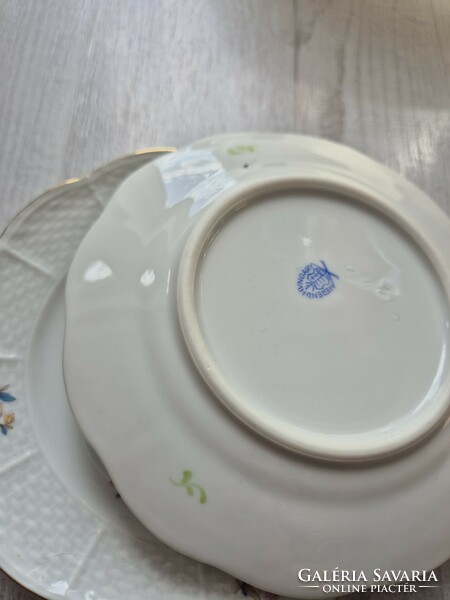 Herend Eton pattern cake set - 6 small plates + serving plate