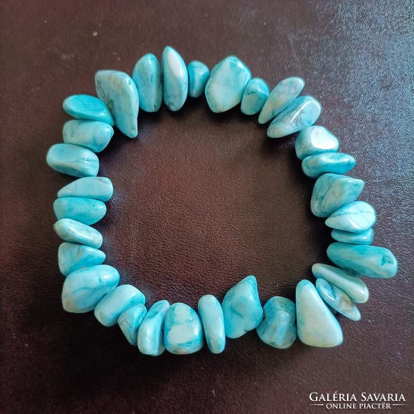Blue mineral bracelet