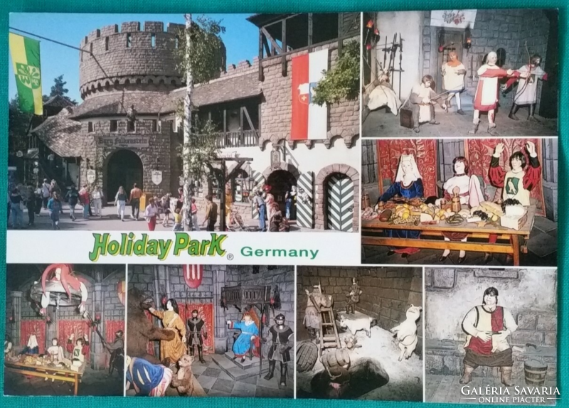 Holiday park, hassloch, germany, postage stamp postcard