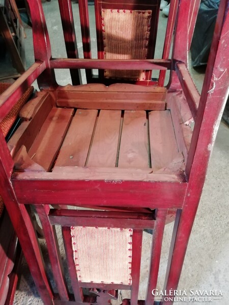 Antik faragott székek, trón székek, 5db