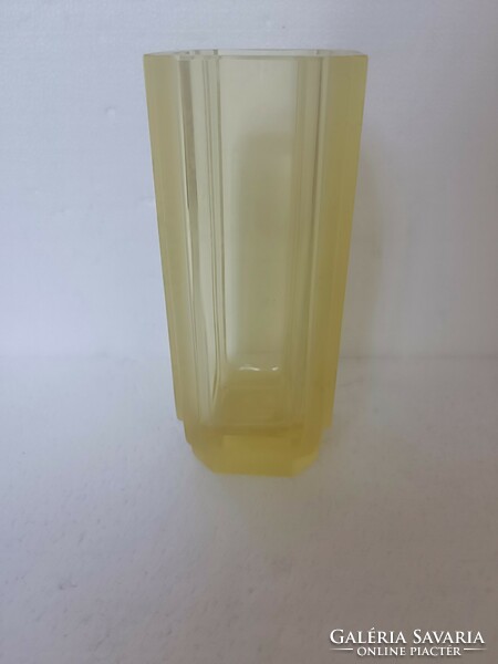 Art deco design moser yellow vase 20 cm