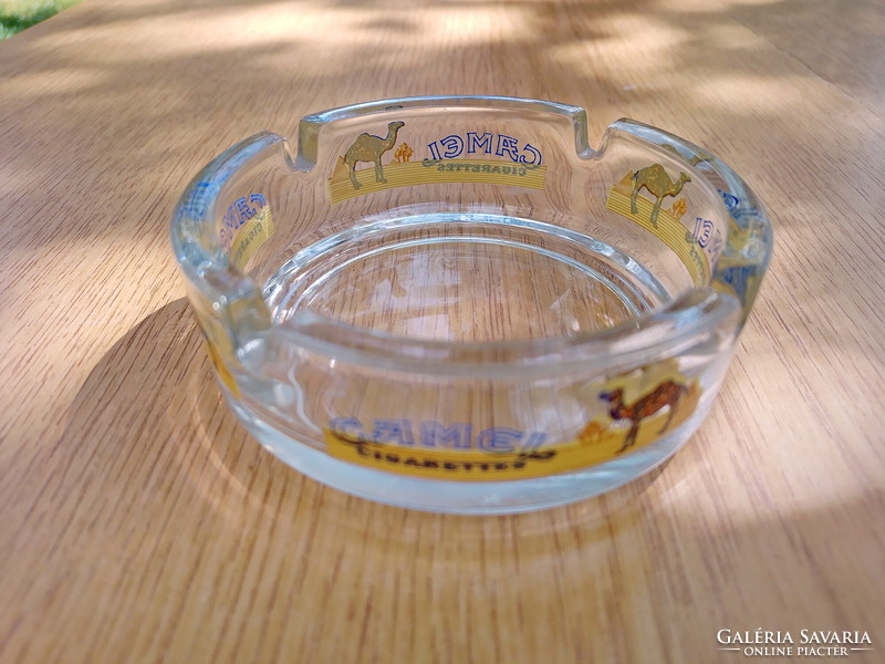 Camel cigarette glass ashtray, ashtray (perfect, 105 mm.)