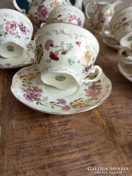 Zsolnay butterfly pattern tea set