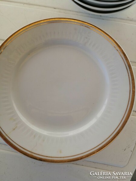 German gold edge dinner set with kahla small plates