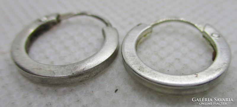Beautiful old small silver hoop earrings