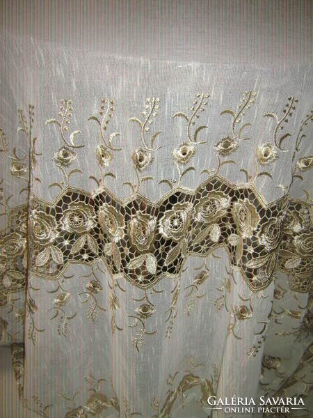 Floral curtain embroidered with gold in a beautiful vintage material