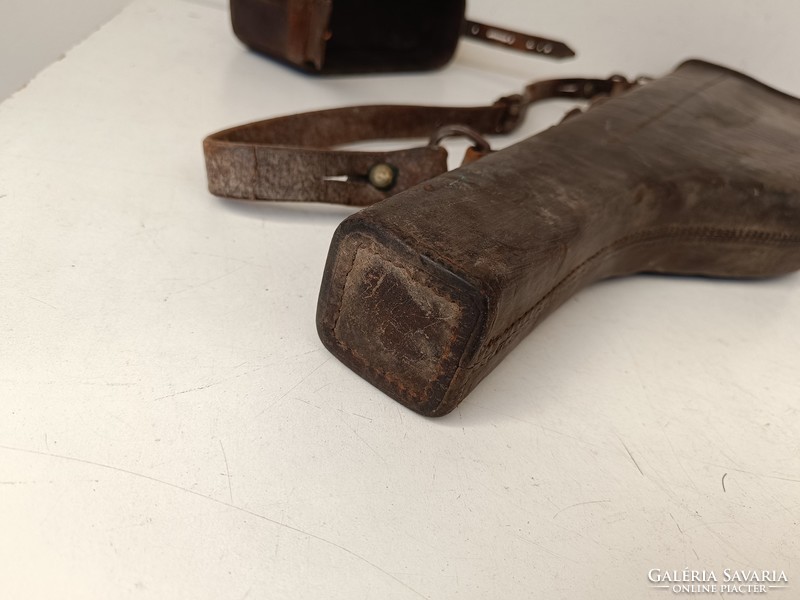 Antique hunting rifle holder leather damaged bad condition 791 8733