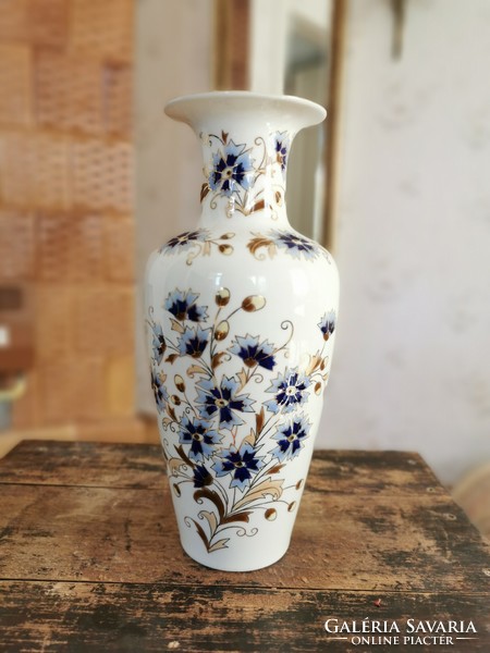 Zsolnay porcelán búzavirág váza