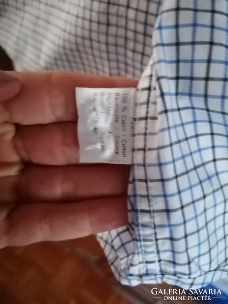 Lacoste men's checkered short-sleeved shirt 43 - s