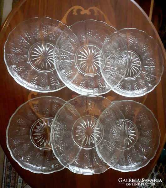 6 pcs. Old compote, dessert plate.