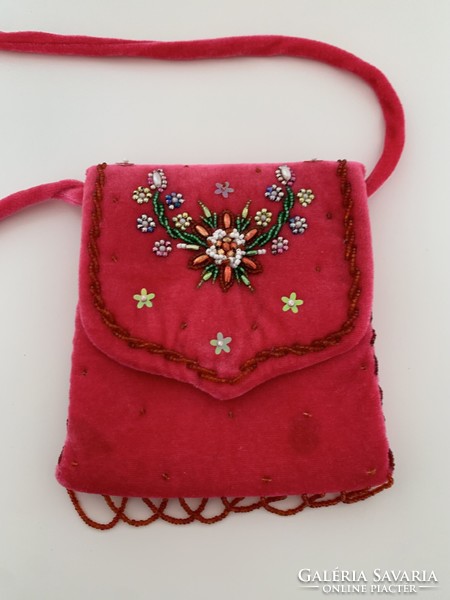 Beautiful handcrafted pearls and sequins sewn 2 bags small bag holder wallet purse