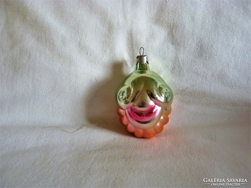 Old glass Christmas tree decoration - clown head!