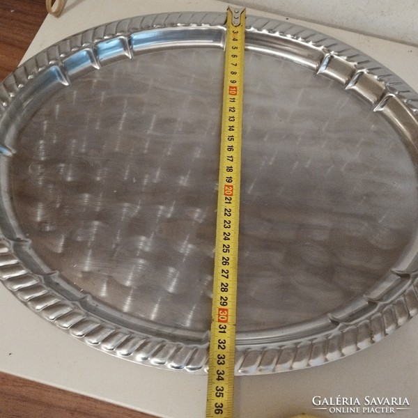 Oval stainless steel tray