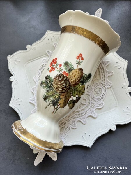 Rosenthal Chippendale vase in a very nice shape, with an acorn-oak leaf painted motif