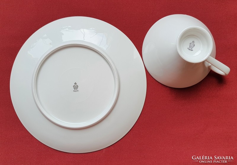 Bavaria German porcelain coffee tea breakfast set incomplete cup small plate plate