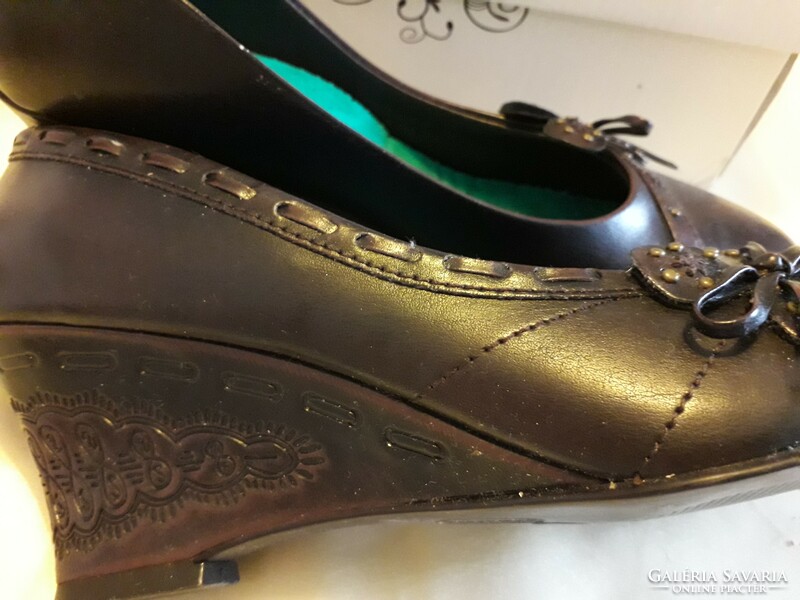 GRACELAND barna éktalpú díszített cipő 37 újszerű sosem hordott