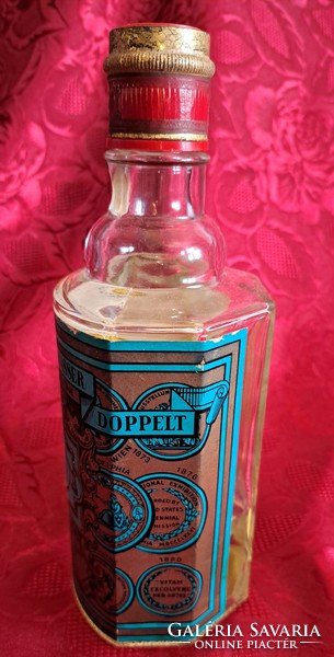 Régi nagy kölnis üveg, parfümös üveg (M4635)