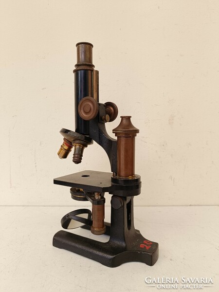 Antik mikroszkóp műszer szerszám doboza nélkül műszaki régiség 796 8731