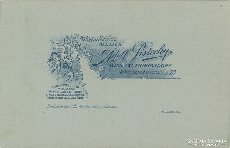 1902 – Adolf Pistecky fényképészeti műterem, Bécs. Fiatal pár egészalakos esküvői fotója. Színezett