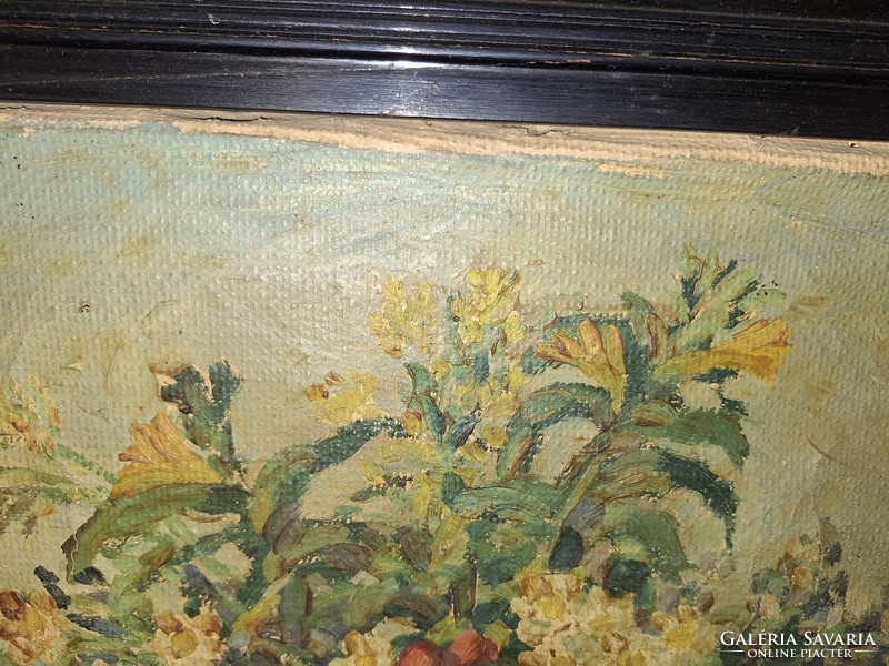 Végvári Grecko Virág csendélet  olaj vászon, 60x50 cm