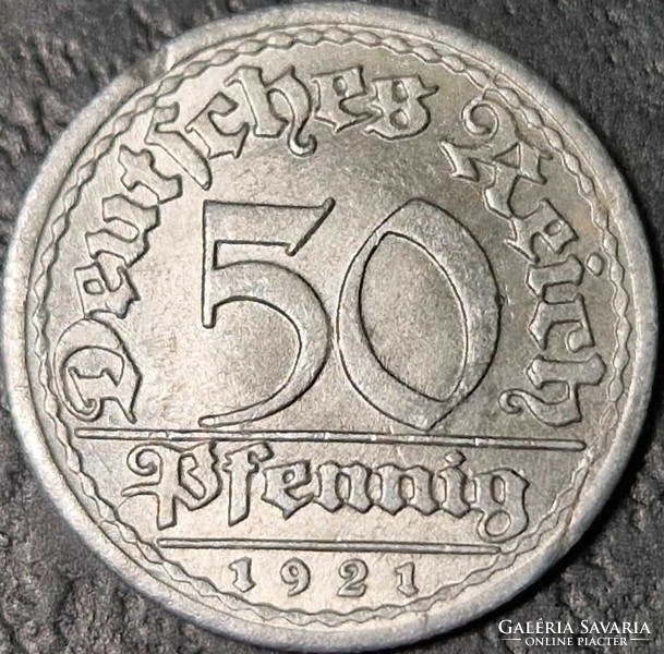 Németország, 50 pfennig, 1921. F.